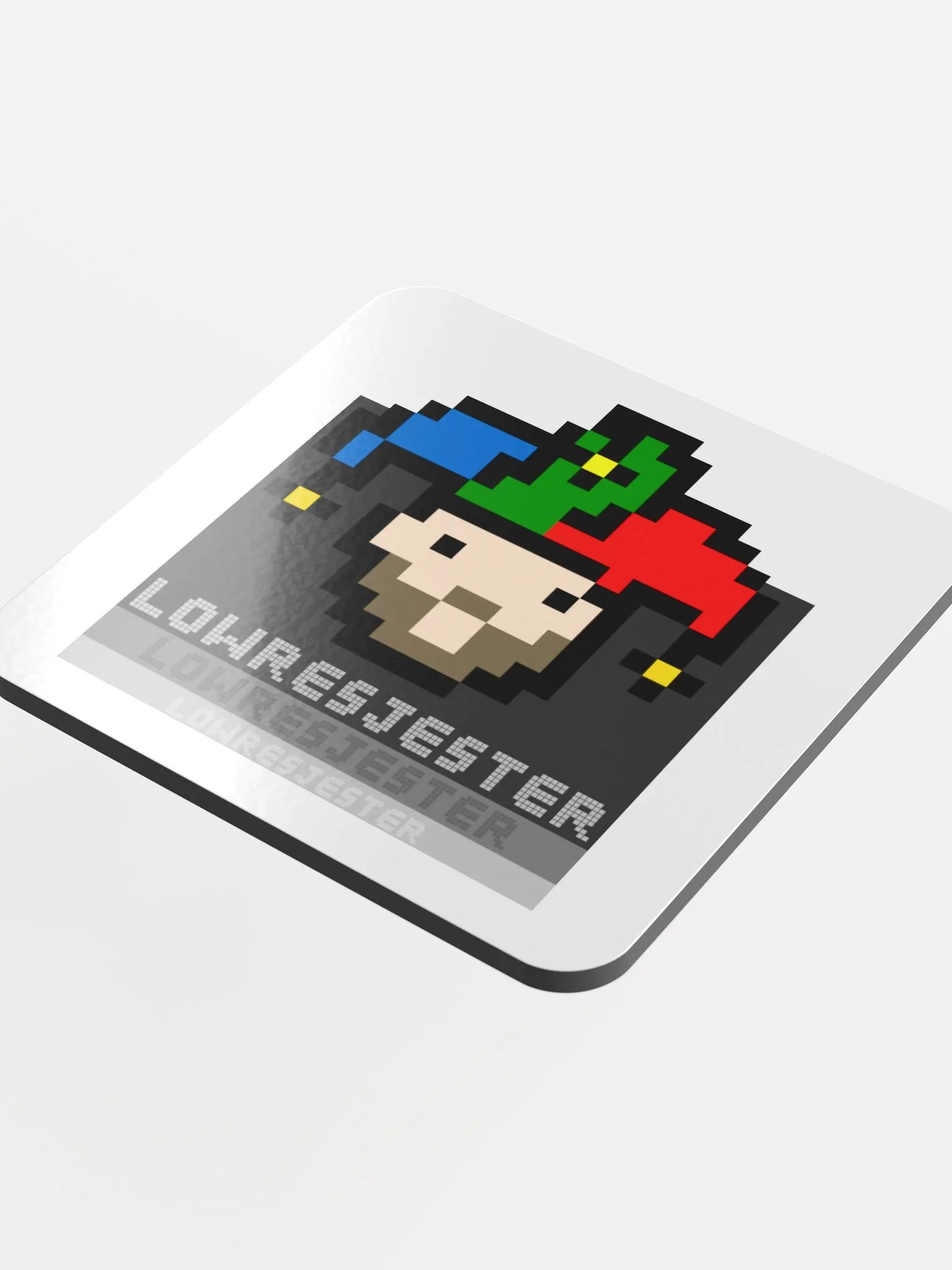 Pixelated Jester Cork Coaster product image (1)