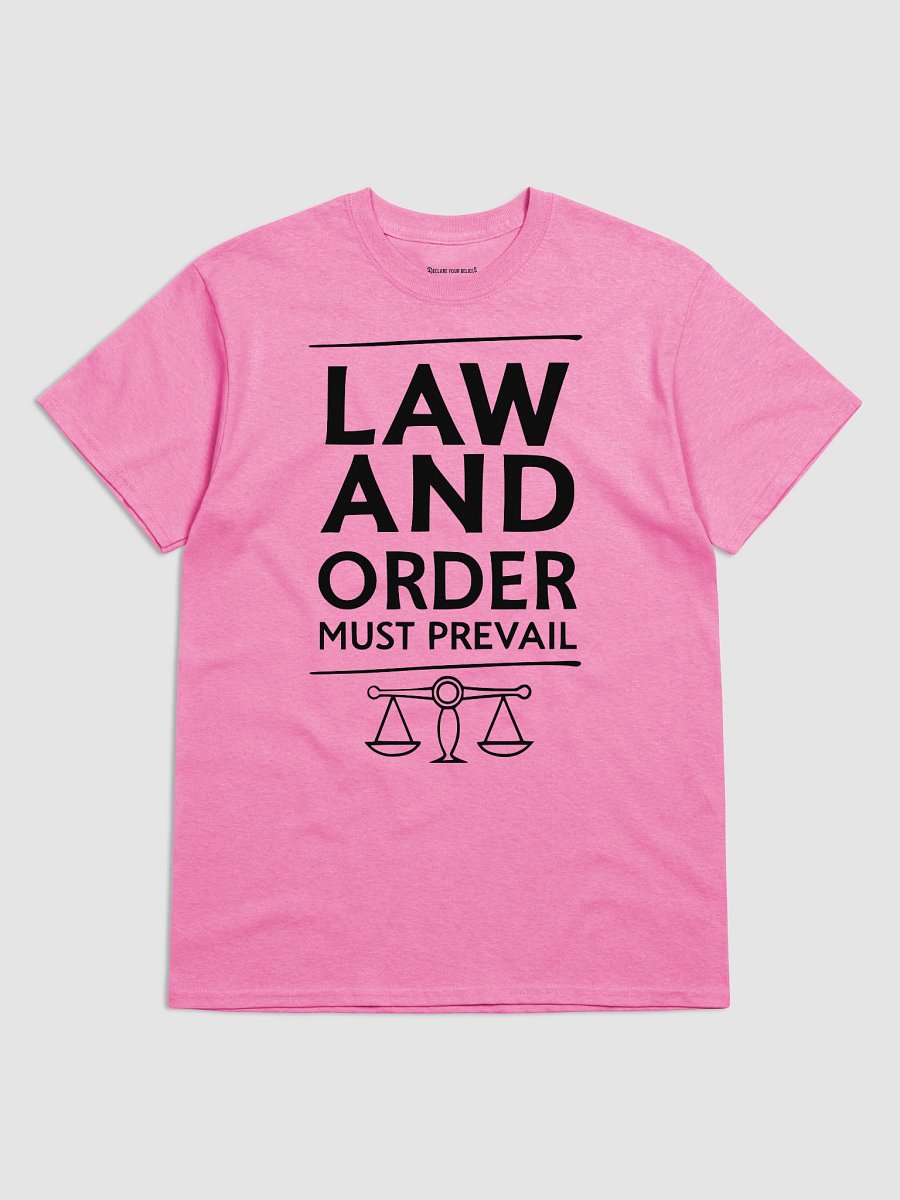 "Law & Order Must Prevail" Essential Truth Tee - Black Ink product image (5)