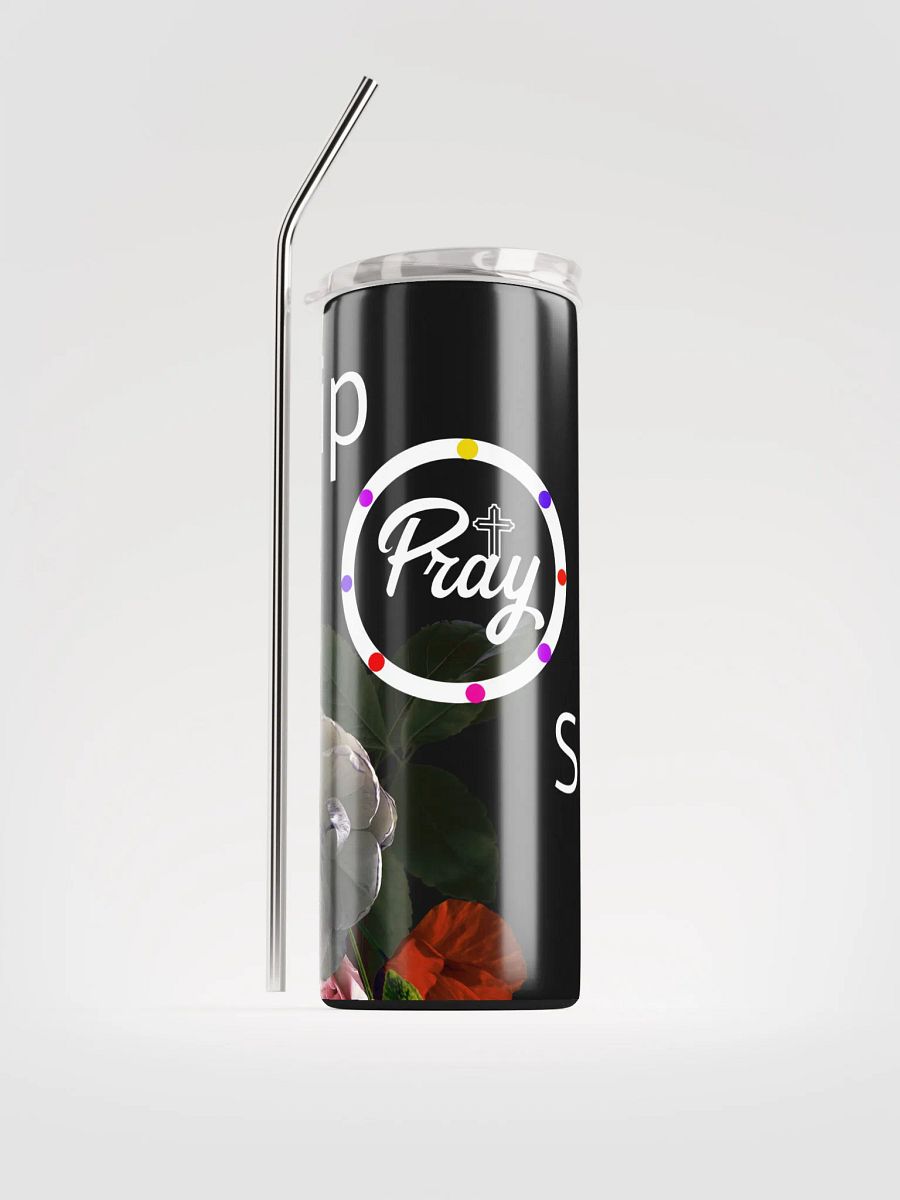 Sip Pray Slay Stainless Steel Tumbler with reusable Straw, leak proof cup lid, Tumbler Mug Flasks product image (1)