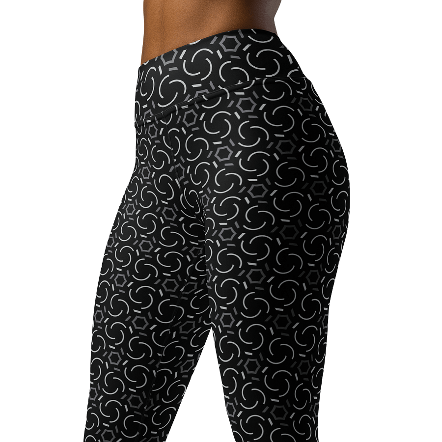 Smoke & Shadow Geometric Print Yoga Leggings product image (4)