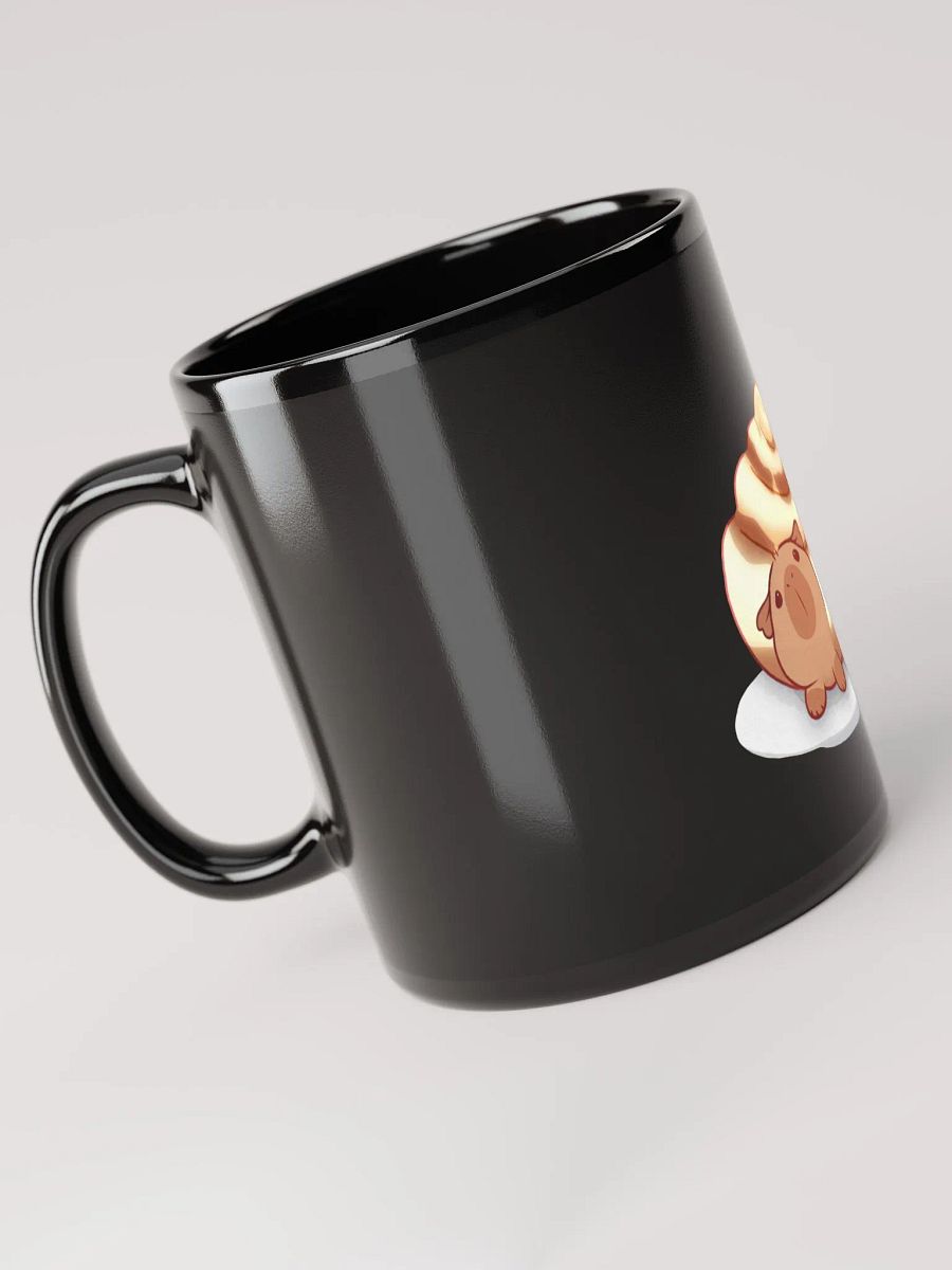 Capybara Cinn Roll Black Glossy Mug product image (5)