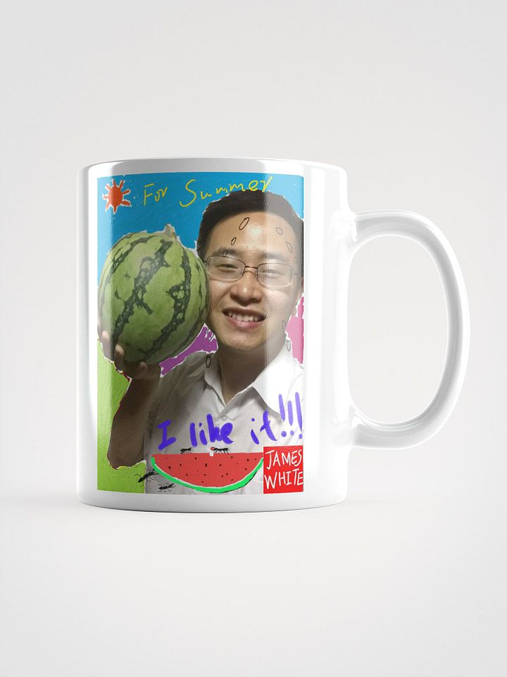 White Glossy Mug: watermelon product image (3)