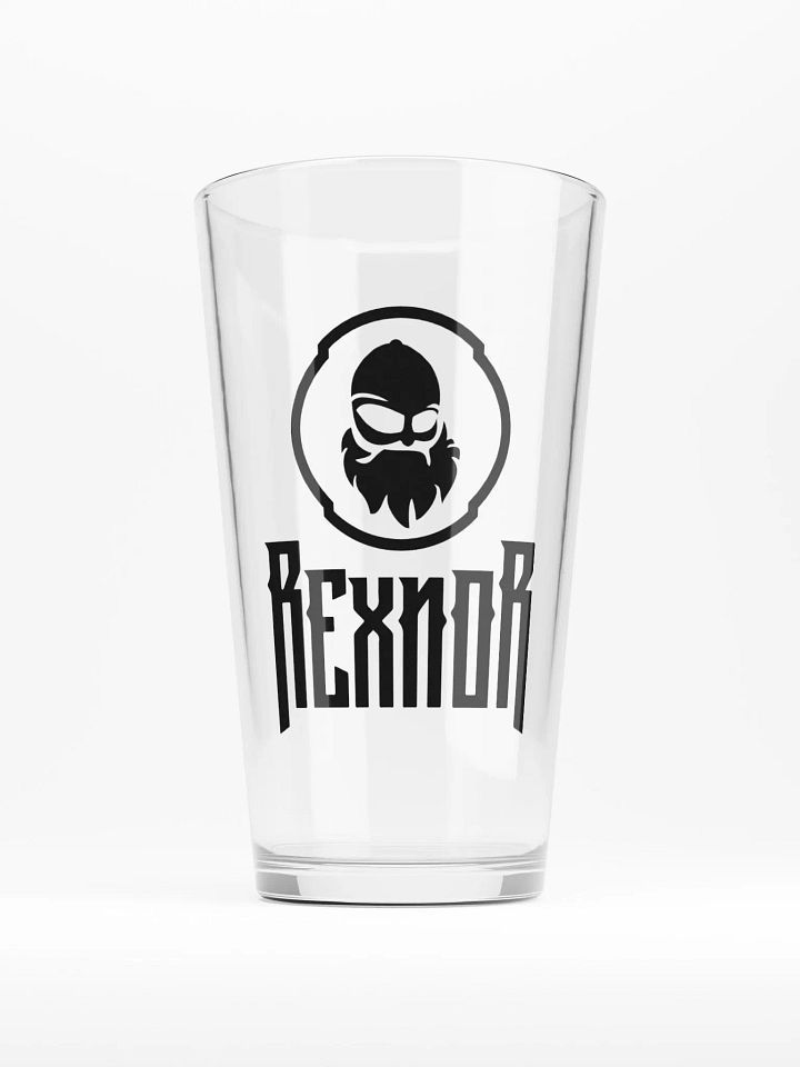 REXNOR Pint Glass (Black Logo + Text) product image (1)