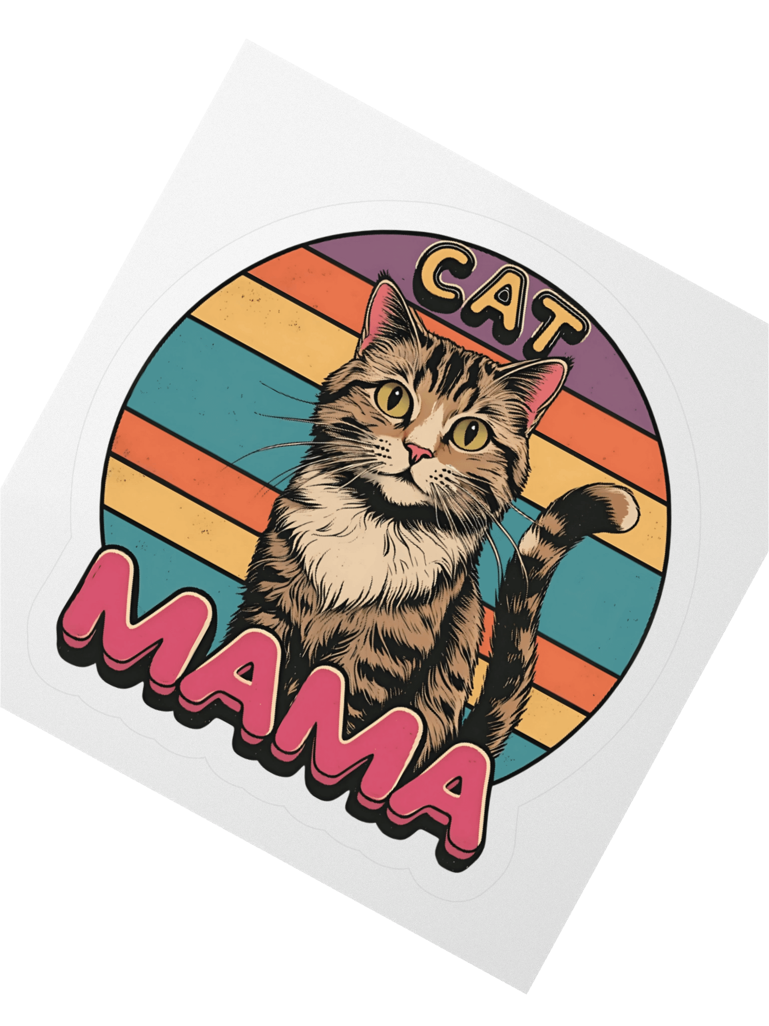 Cat Mama Kiss Cut Stickers product image (5)