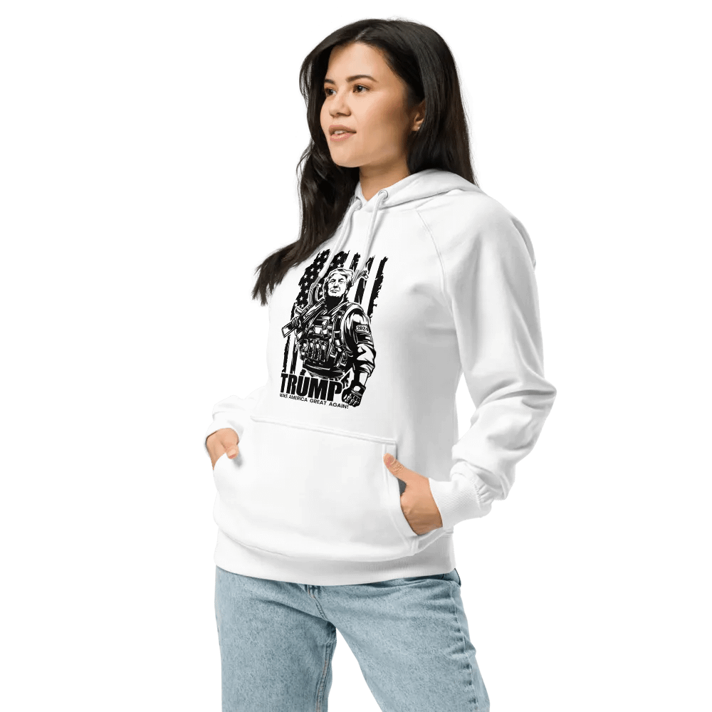 Trump AK47 - Unisex Eco Raglan Hoodie product image (10)