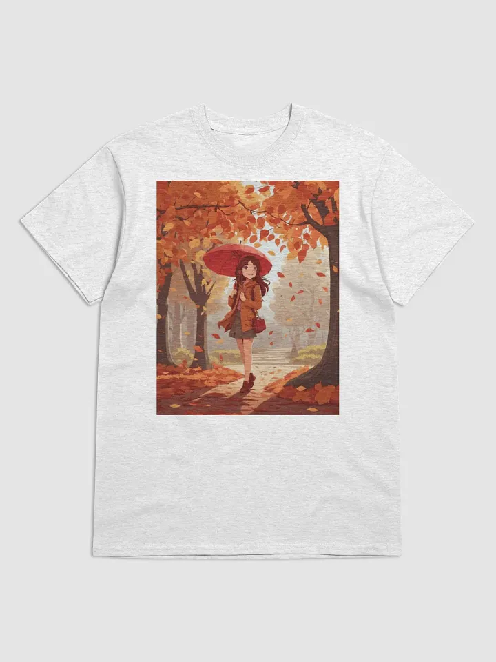 Autumn Stroll Red Umbrella T-Shirt product image (1)