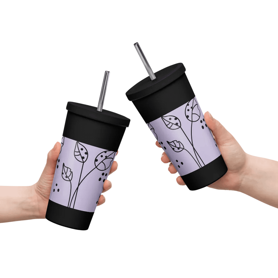 Insulated Tumbler with a Straw (PURP) product image (10)