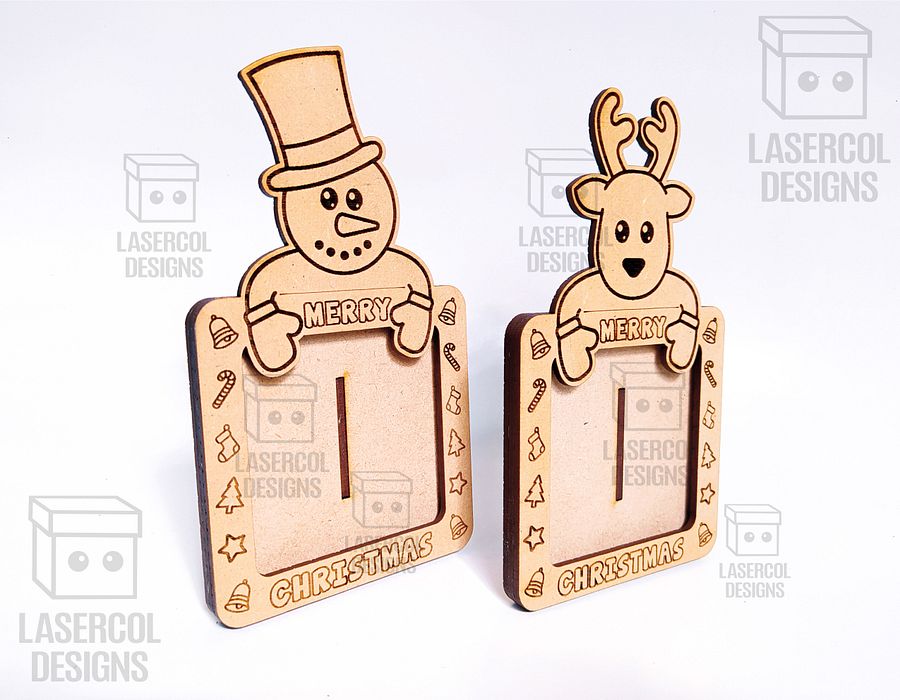 Christmas Photo Frame Ornaments DIY Set 2 - Laser Cut Files product image (9)