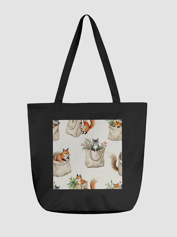 Pixxotia Whimsical Fox and Flora Eco Tote Bag product image (1)