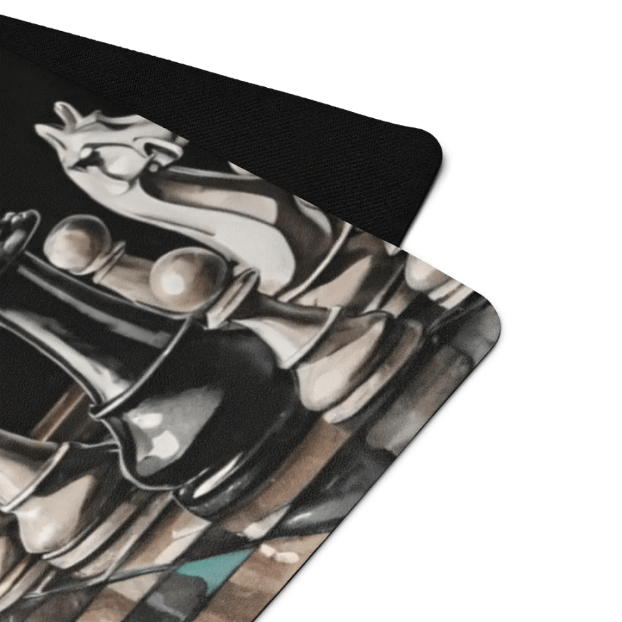 Teal Chessboard Grunge Art Yoga Mat product image (5)