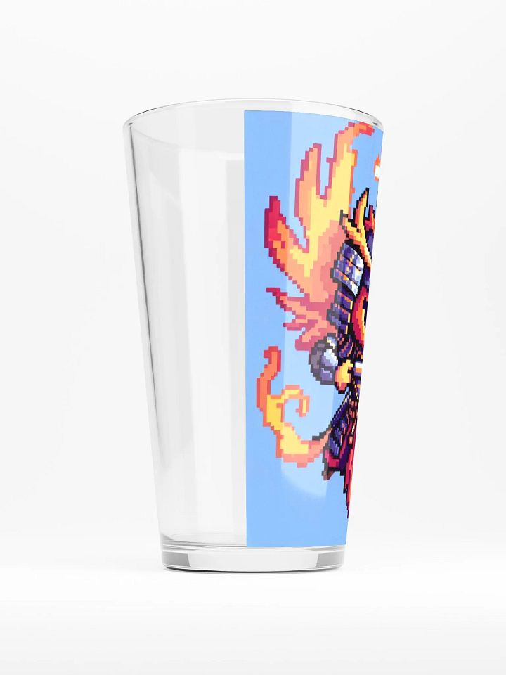 Pixel Art Phoenix Samurai Archer Pint Glass product image (2)