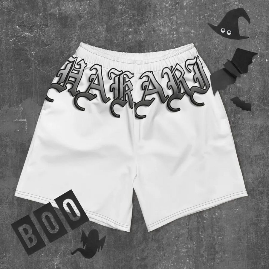 Unisex Athletic Shorts white/black design product image (12)