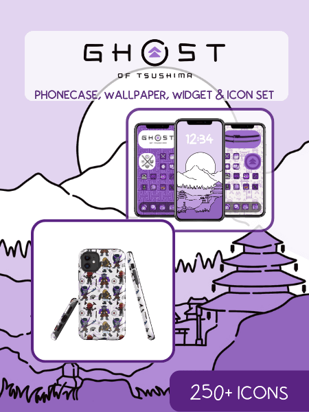Ghost of Tsushima White ONI iPhone Hardcase & Theme Bundle product image (1)