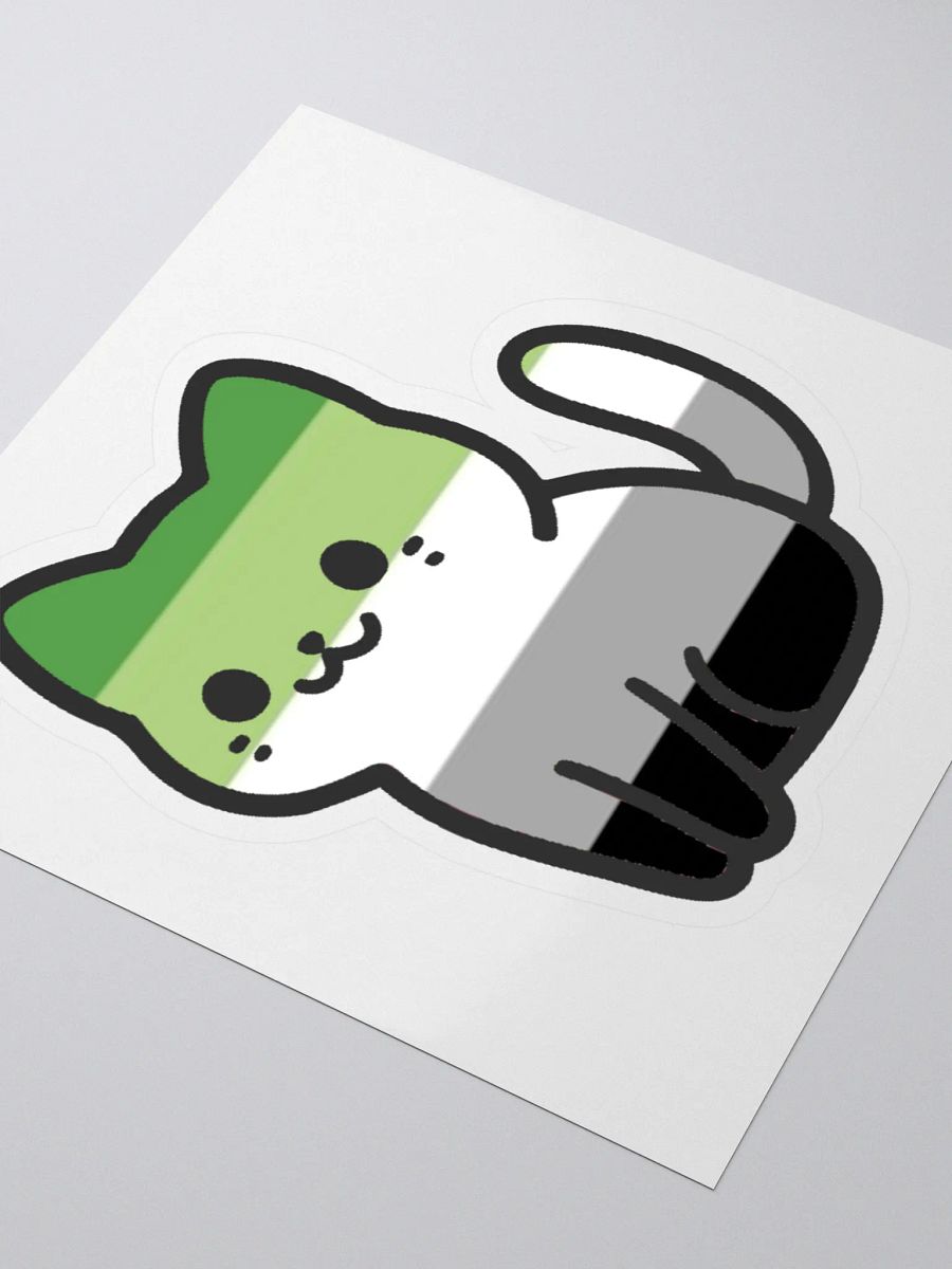 Aromantic Pride Kitty Sticker product image (3)