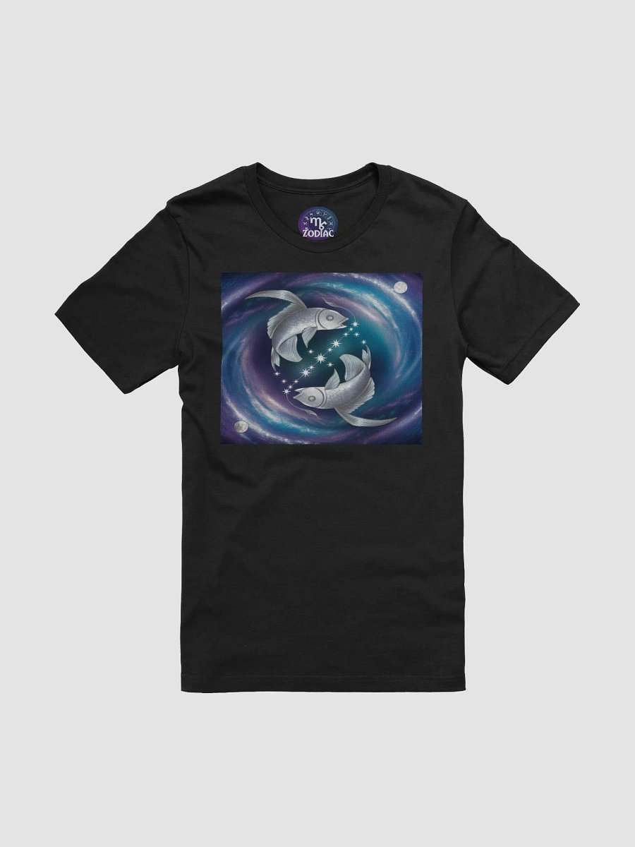 Unisex Pisces Zodiac T-Shirt with Galactic Fish Design product image (3)