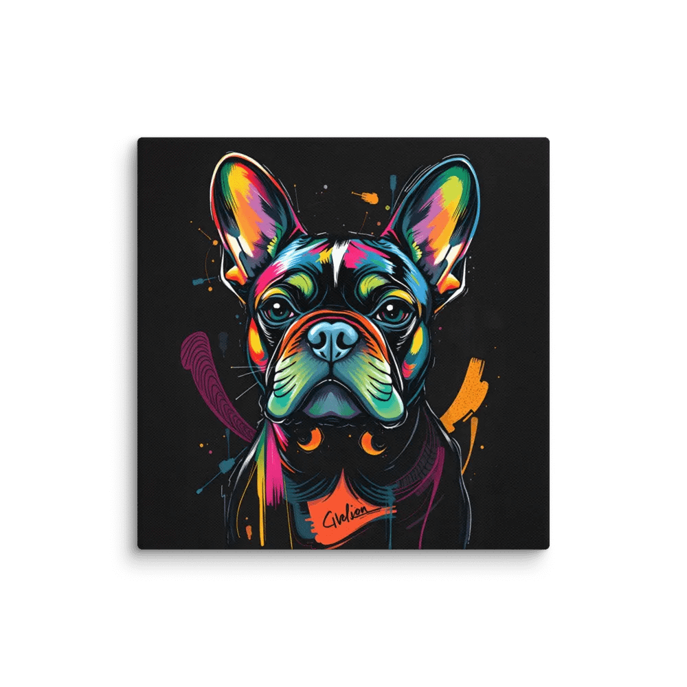 Vibrant Frenchie Canvas Art product image (12)
