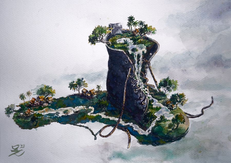 "Rahmatun Lil'alameen" Painting by Deni Je product image (1)