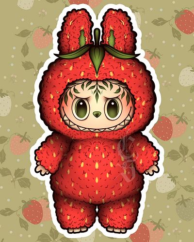 SURPRISE!! 🍓🌿
I will have STRAWBUBU (Labubu) stickers available at Strawberry Festival!

I had such a fun time drawing these ...