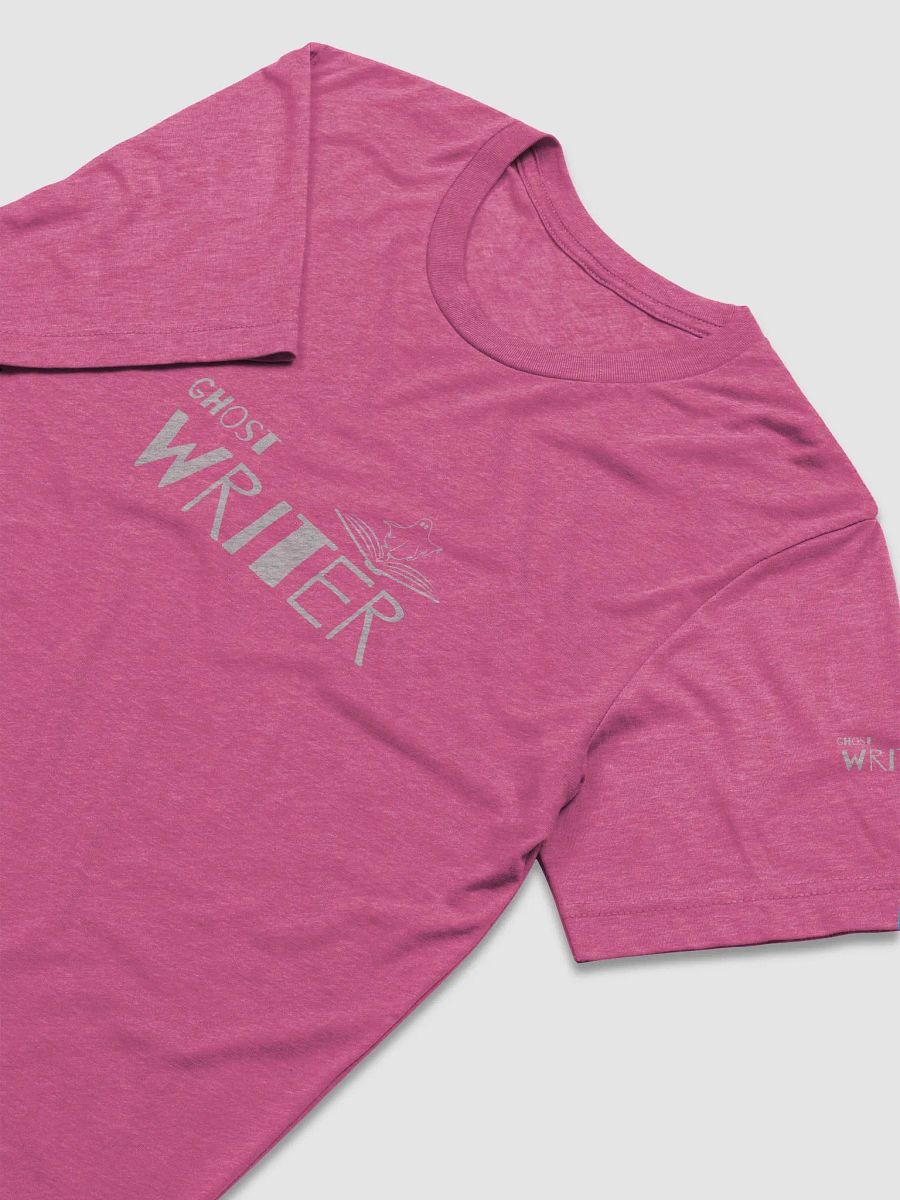 Ghost Writer Silver Text Spook Book Triblend T-shirt product image (26)