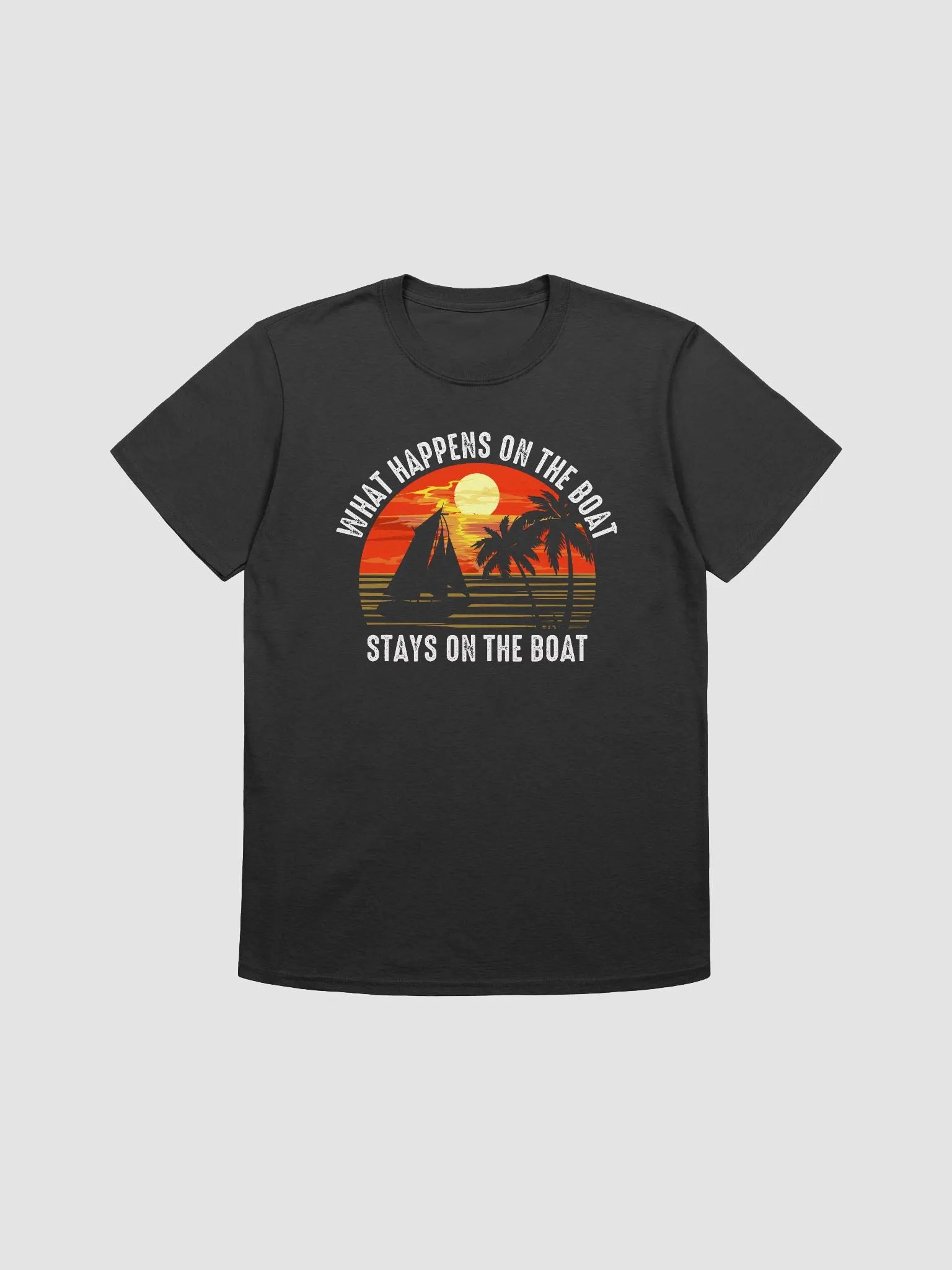 What Happens On The Boat Gildan 64000 Unisex Tshirt product image (3)