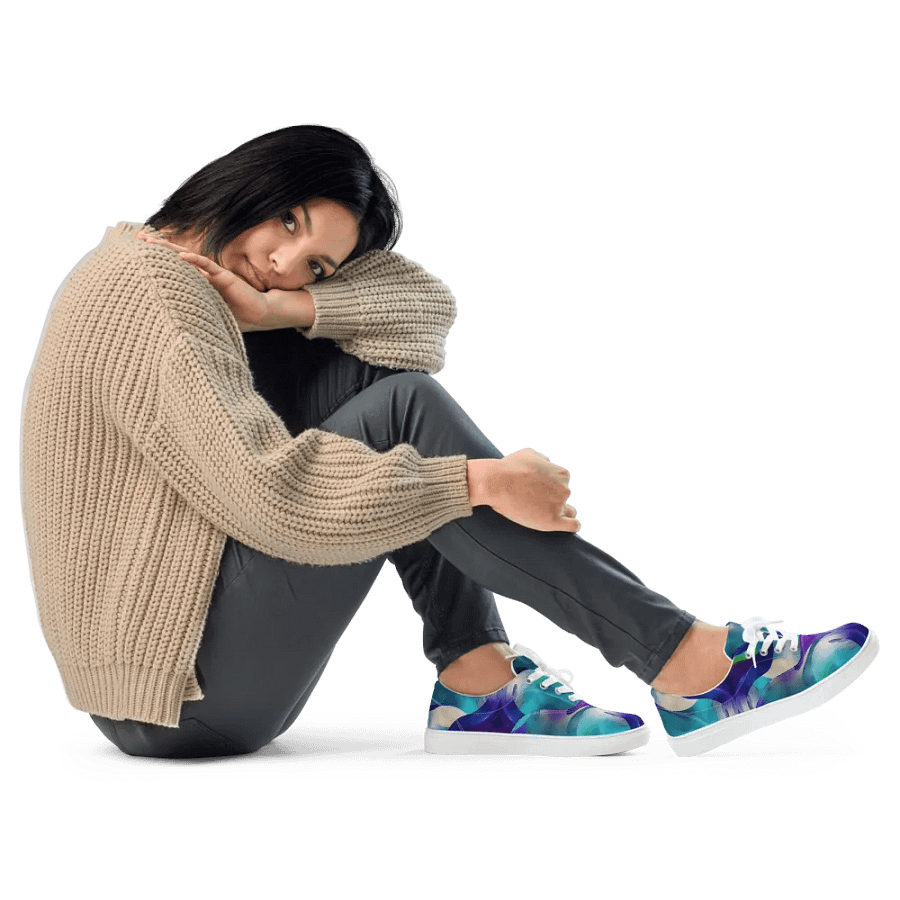 Ethereal Waves Women's Canvas Shoes product image (11)