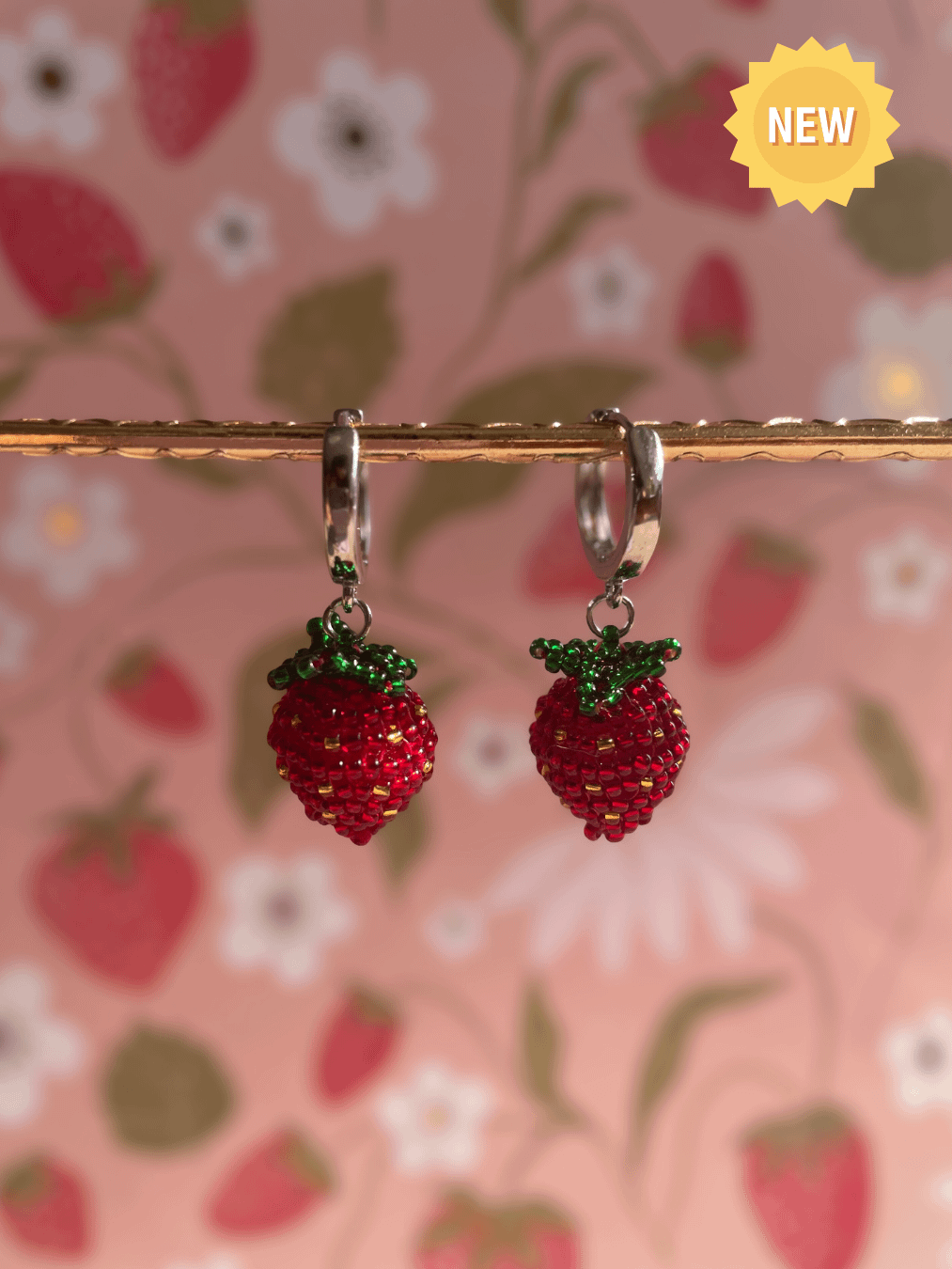 Strawberry Beaded Earrings product image (4)