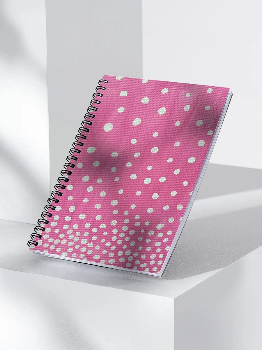 Pink with White Dots Spiral Notebook product image (3)