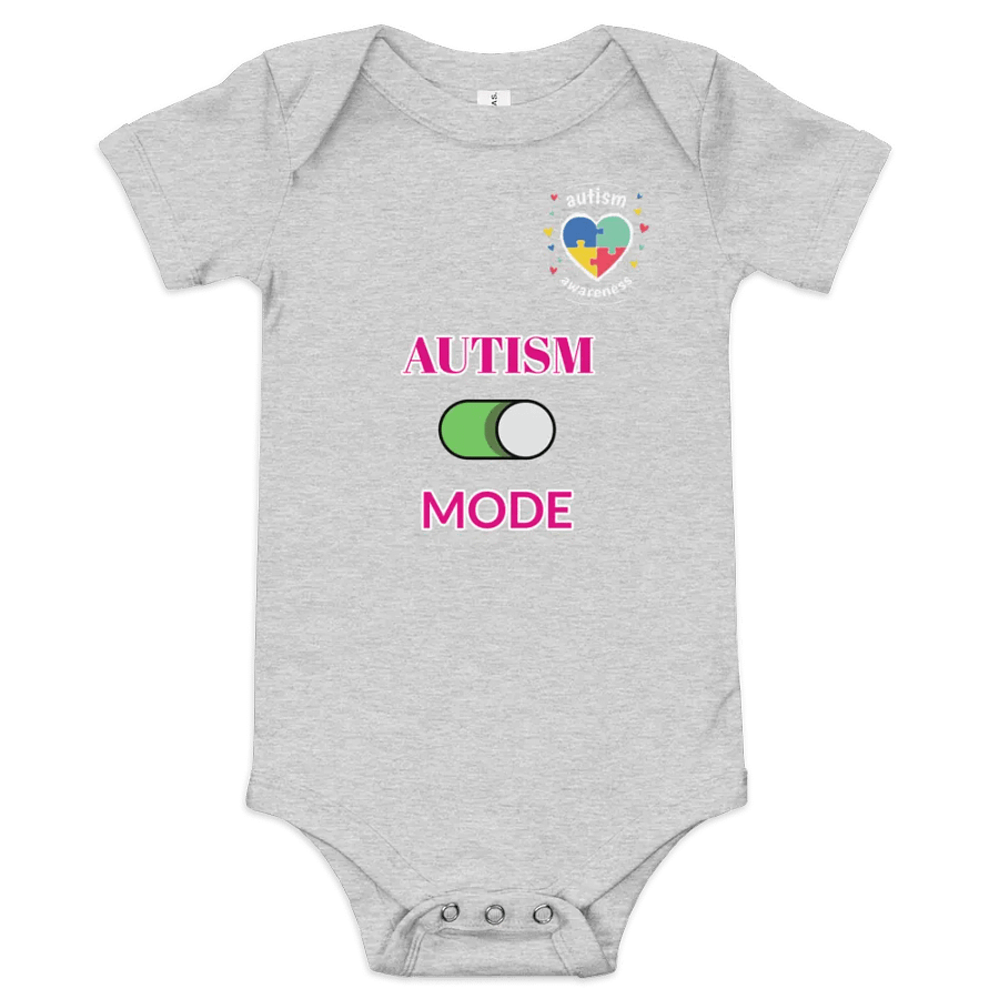 Autism Mode Puzzle Heart Baby Onesie product image (3)