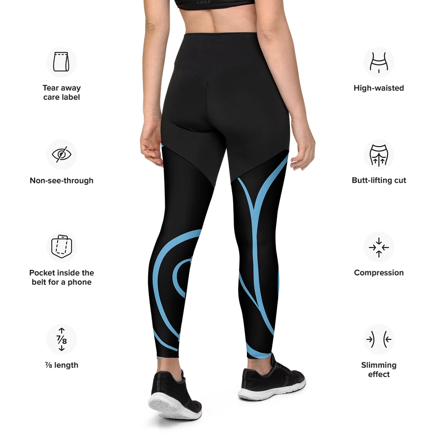 Flowing Blue Flourish All-Over Print Sports Leggings product image (13)