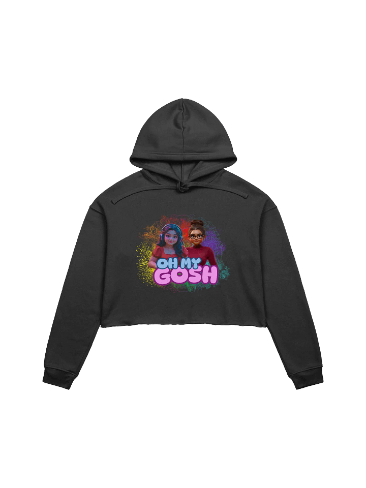 "Oh My Gosh" Fleece Crop Hoodie product image (1)