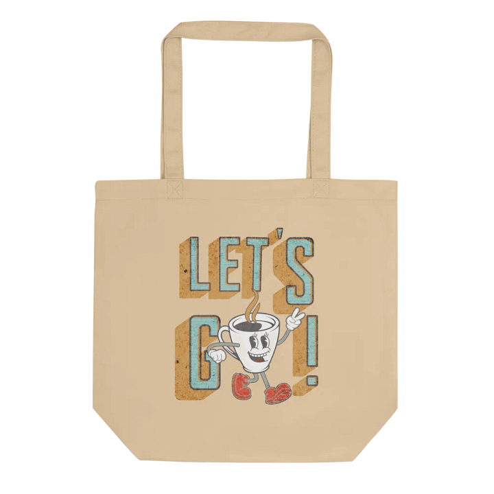 Lets Go Coffee Mascot Eco-Friendly Tote Bag product image (1)