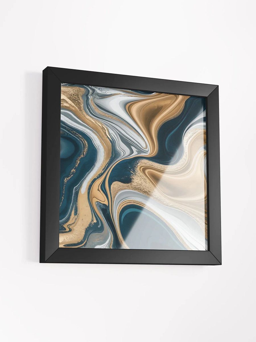 Golden Marble Swirl Framed Poster product image (5)