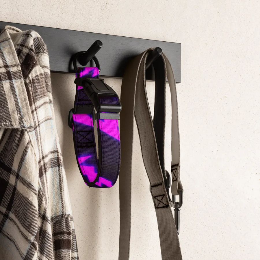Neon Purple Bolts Pet Collar product image (6)