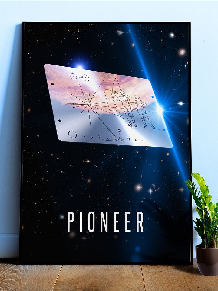 NASA Pioneer 10 plaque, 3D — space poster, science print product image (1)