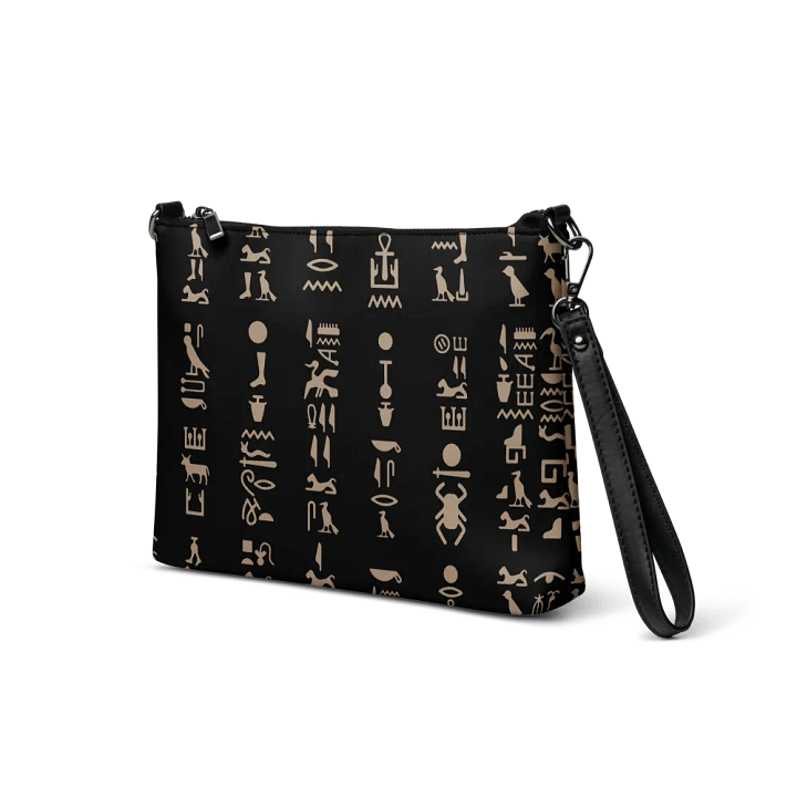Isis Black Hieroglyphs Crossbody Bag product image (2)