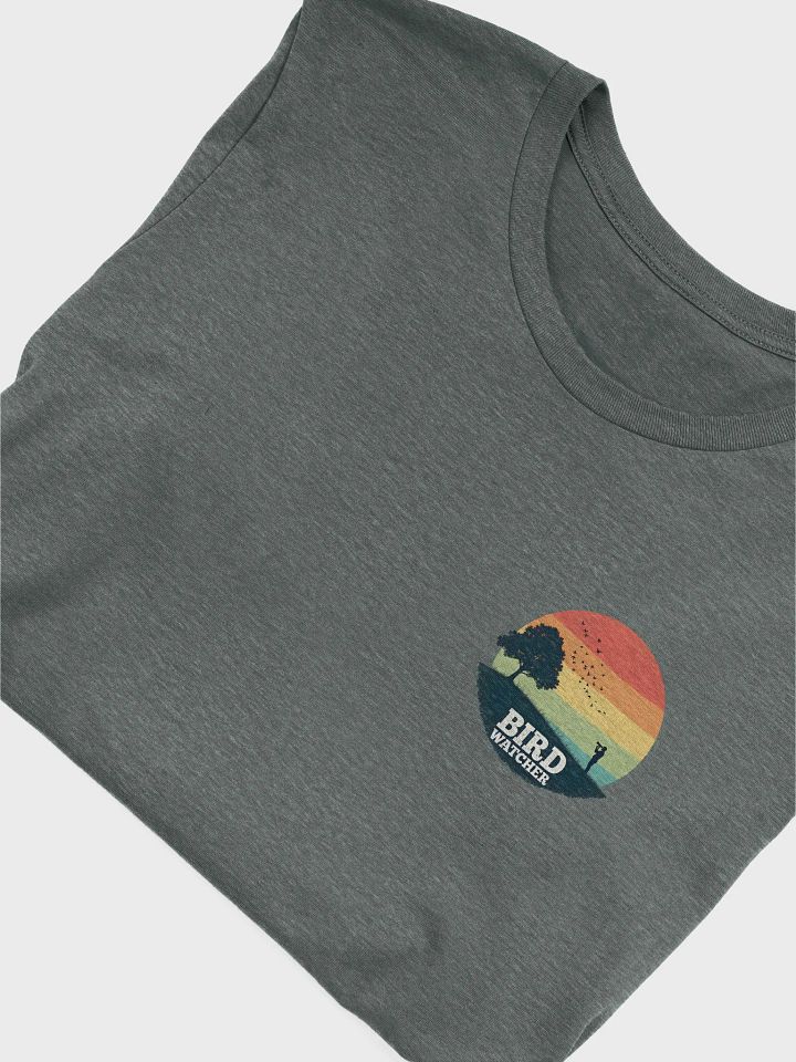 Bird Watching Shirt, Retro Sunset Nature Tee, Ornithologist Gift, Vintage Birdwatcher T-Shirt, Wildlife Lover T-shirt product image (2)