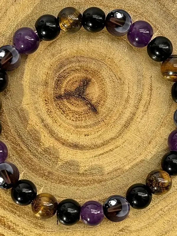 Pulseira de Cristal Elástica Artesanal para atrair proteção: product image (5)