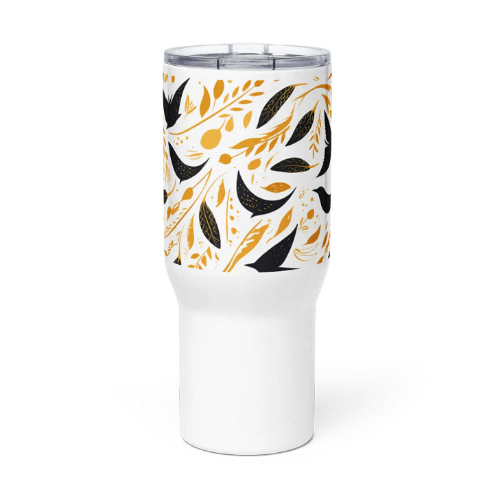 Artistic Crow Pattern Travel Mug product image (2)