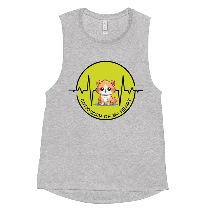 Cat Heartbeat Flowy Muscle Tank product image (2)