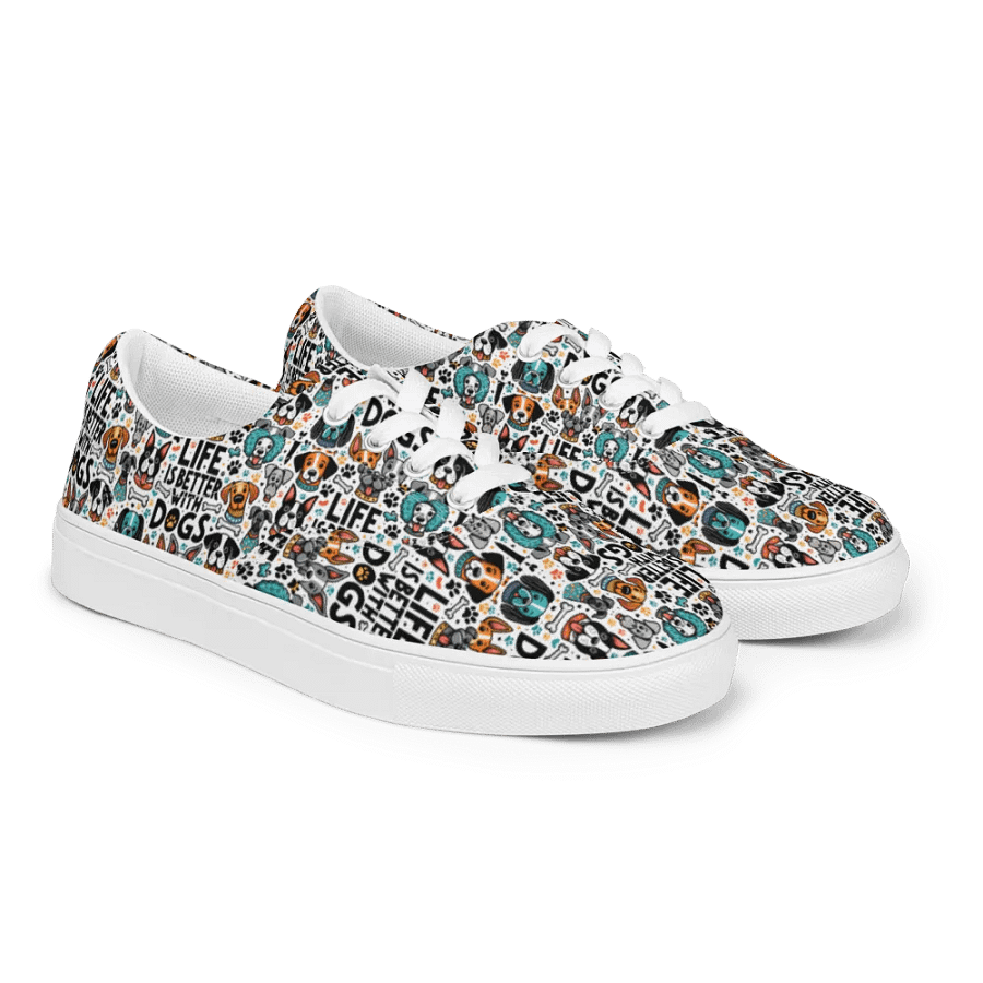 Dog Lover's Statement Lace-Up Shoes _ Calceonova Streetwear _ Life is Better With Dogs Design product image (11)