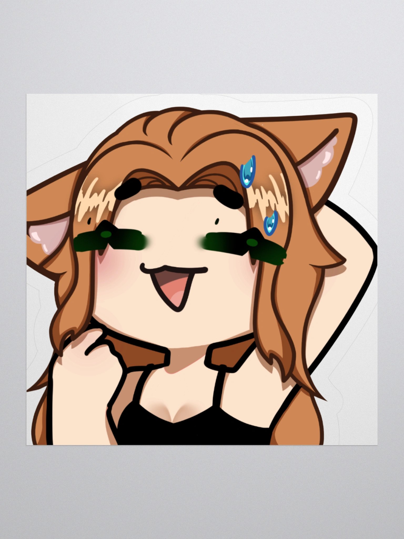 Nervous Neko Kiss Cut Stickers product image (1)