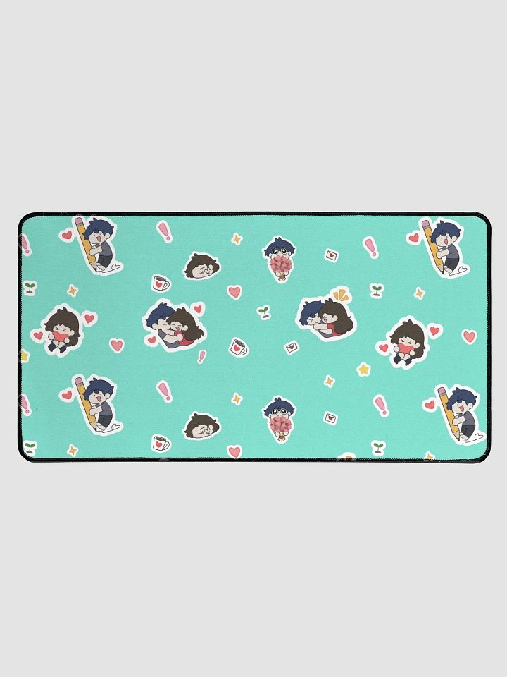 TEAL sticker design Desk Mat 15.5" x 31.5" product image (1)