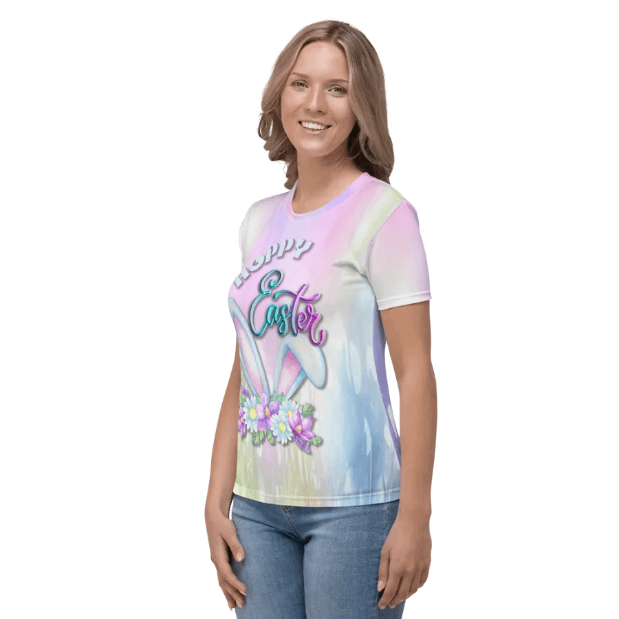 Hoppy Easter All Over Print T-shirt product image (4)