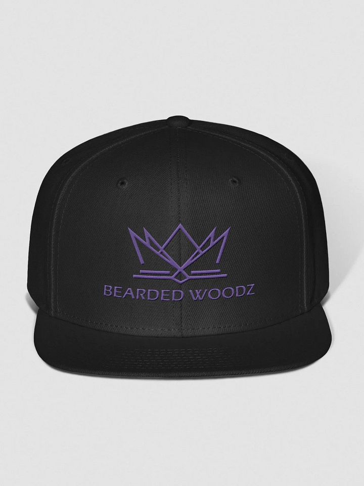 Bearded Woodz Snapback Cap (Purple Embroidery) product image (1)