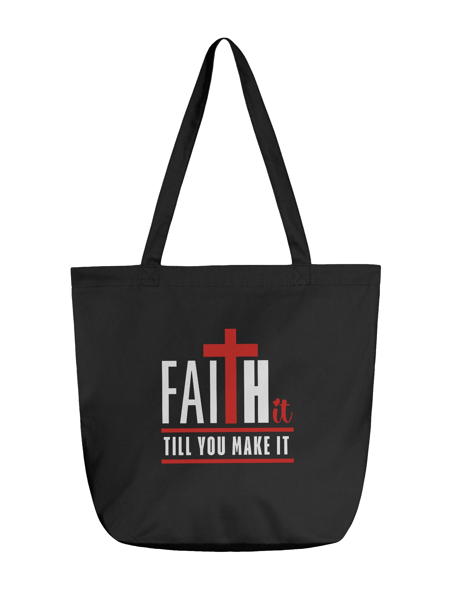 Faith It ’Til You Make It Tote Bag | Christian Faith Tote | Inspirational Scripture Tote for Women product image (2)