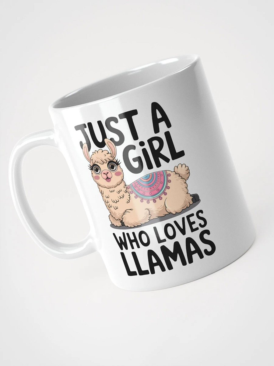 Just a Girl Who Loves Llamas White Glossy Mug product image (7)
