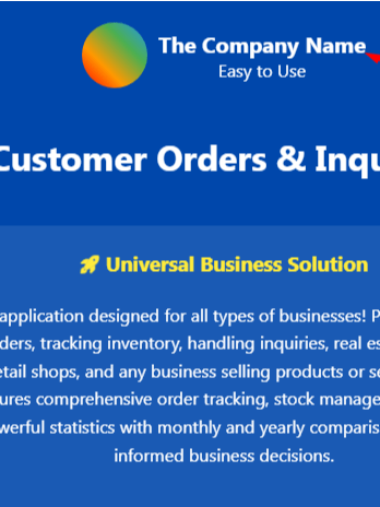 Customer Orders and Inquiries Application product image (1)