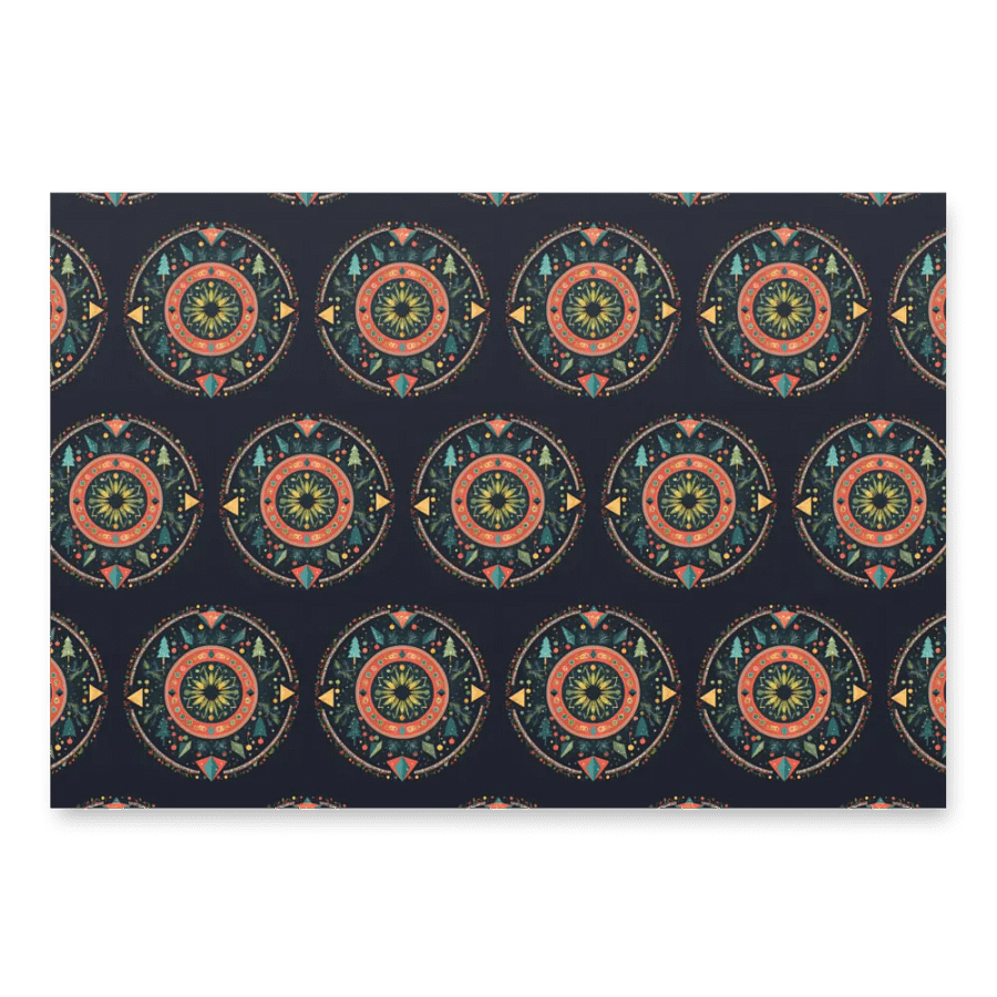 Circular and Triangle Christmas Tree Art wrapping paper product image (2)