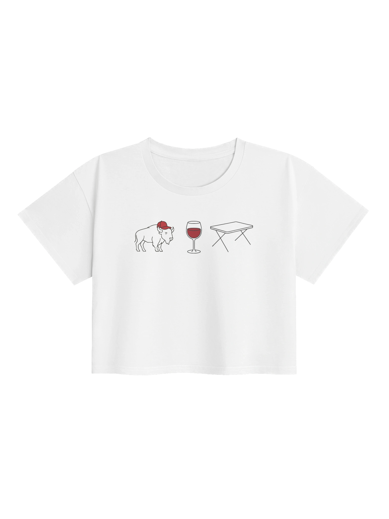 Football & Wine Crop Top product image (1)