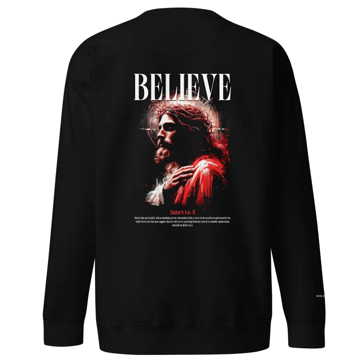 Believe Jesus Embroidered Sweatshirt product image (1)